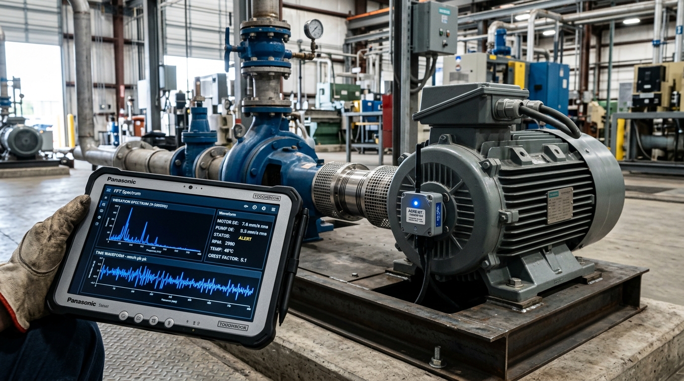 Electric Motor Shaft Alignment Monitoring